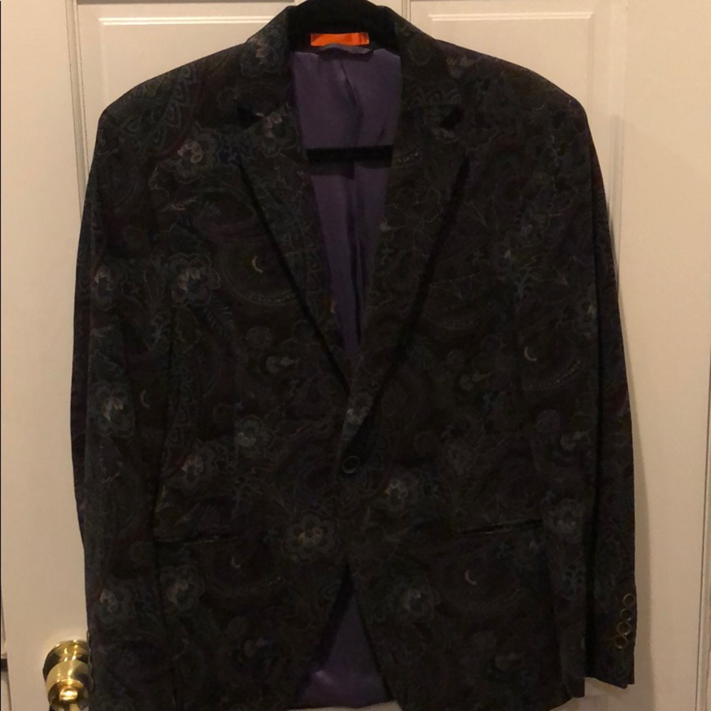 Tallia purple paisley evening jacket